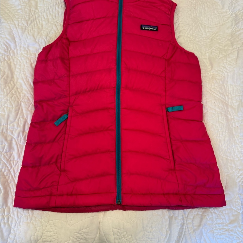 Patagonia Kids' Bright Red Vest with Teal Details